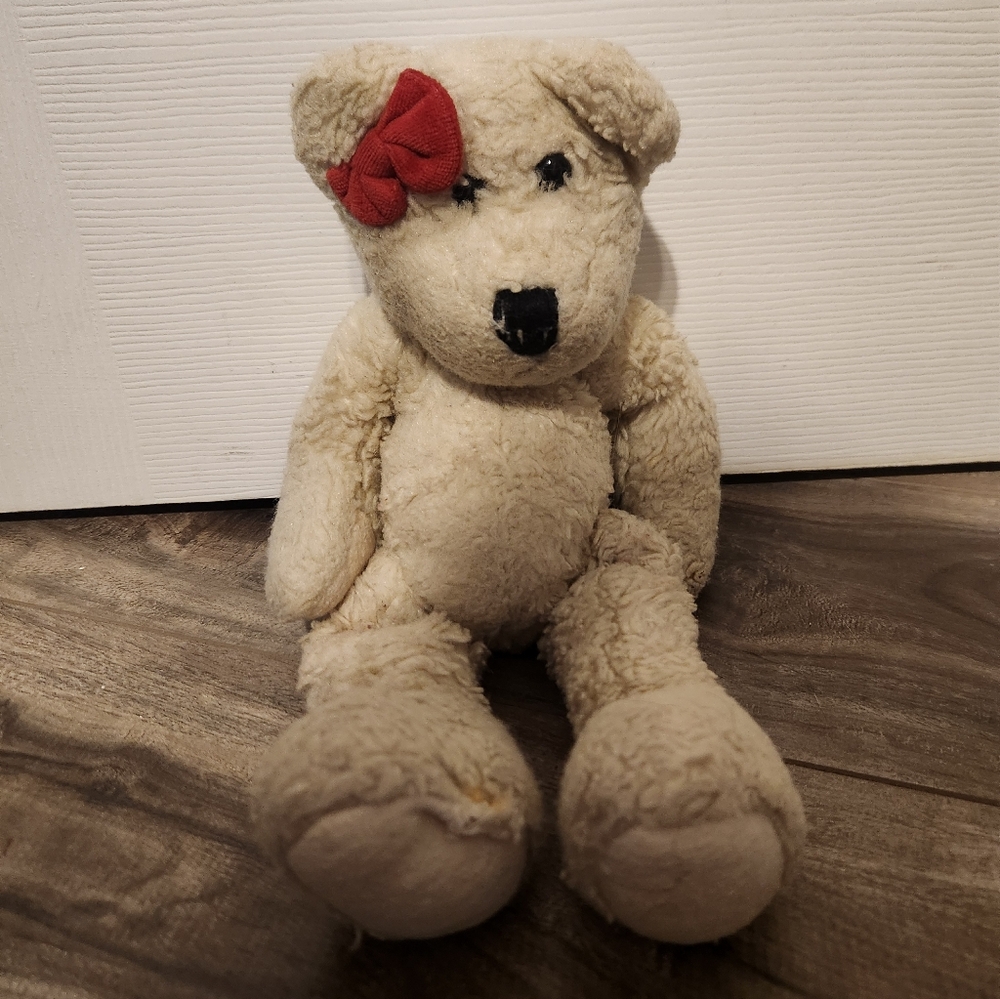 The Boyds Collection Teddy Bear Plush with Red Bow Accessory (G)
